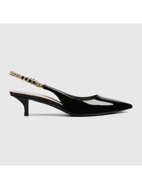 Gucci Signoria Patent Slingback Pumps(PLEASE REQUEST YOUR SIZE BEFORE PURCHASING
